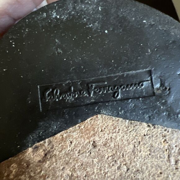 SALVATORE FERRAGAMO Brown Leather Cap Toe Oxford Shoes Men's Size 11.5 B Italy - Picture 11 of 16